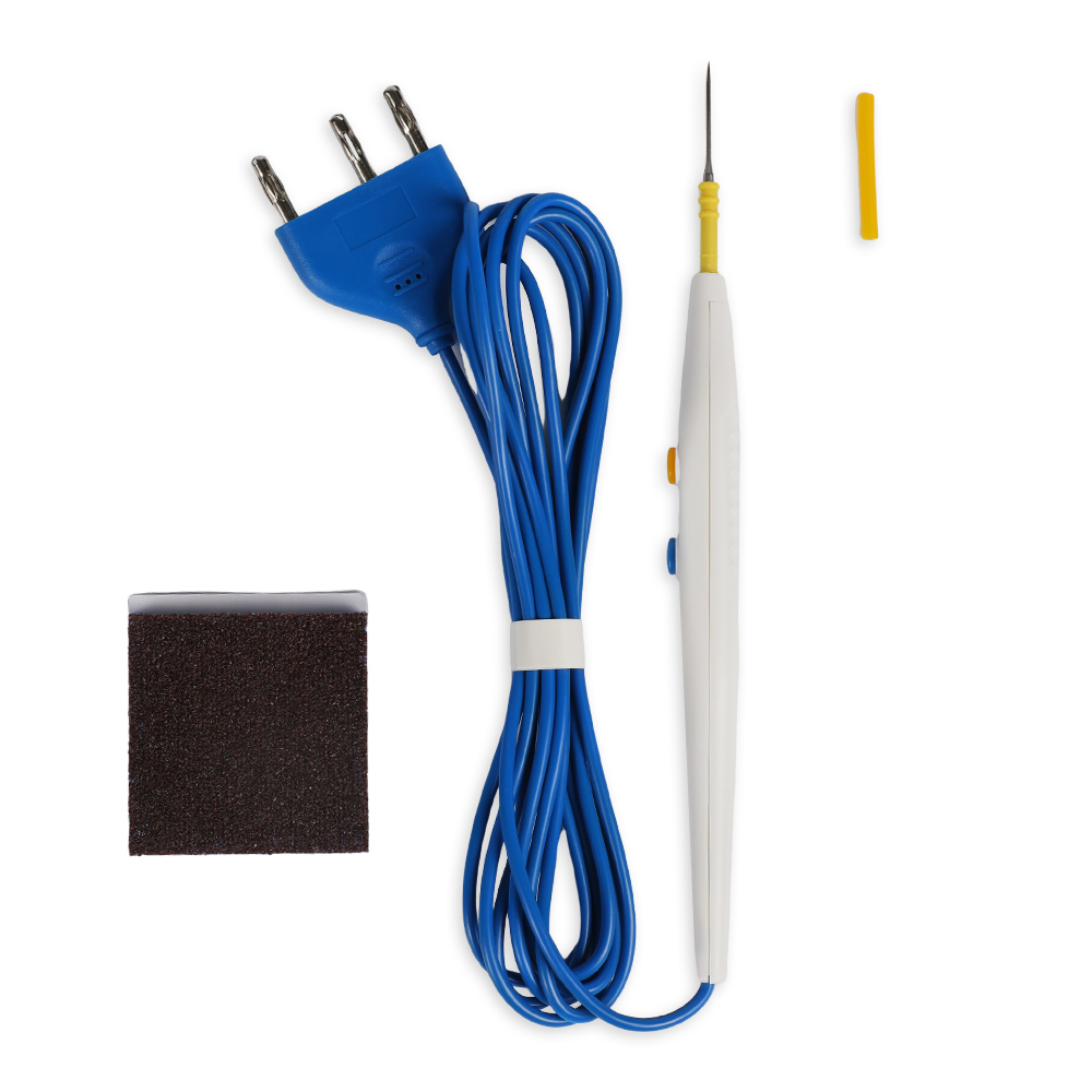 Lápiz de electrodo quirúrgico desechable tipo interruptor manual de acero inoxidable con hoja afilada de 70 mm