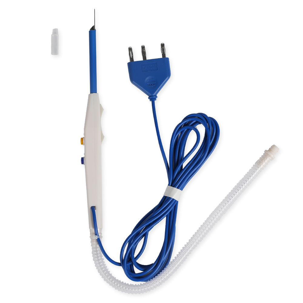 Lápiz de electrodo quirúrgico desechable tipo interruptor manual de acero inoxidable estirable de hoja plana de 180 mm