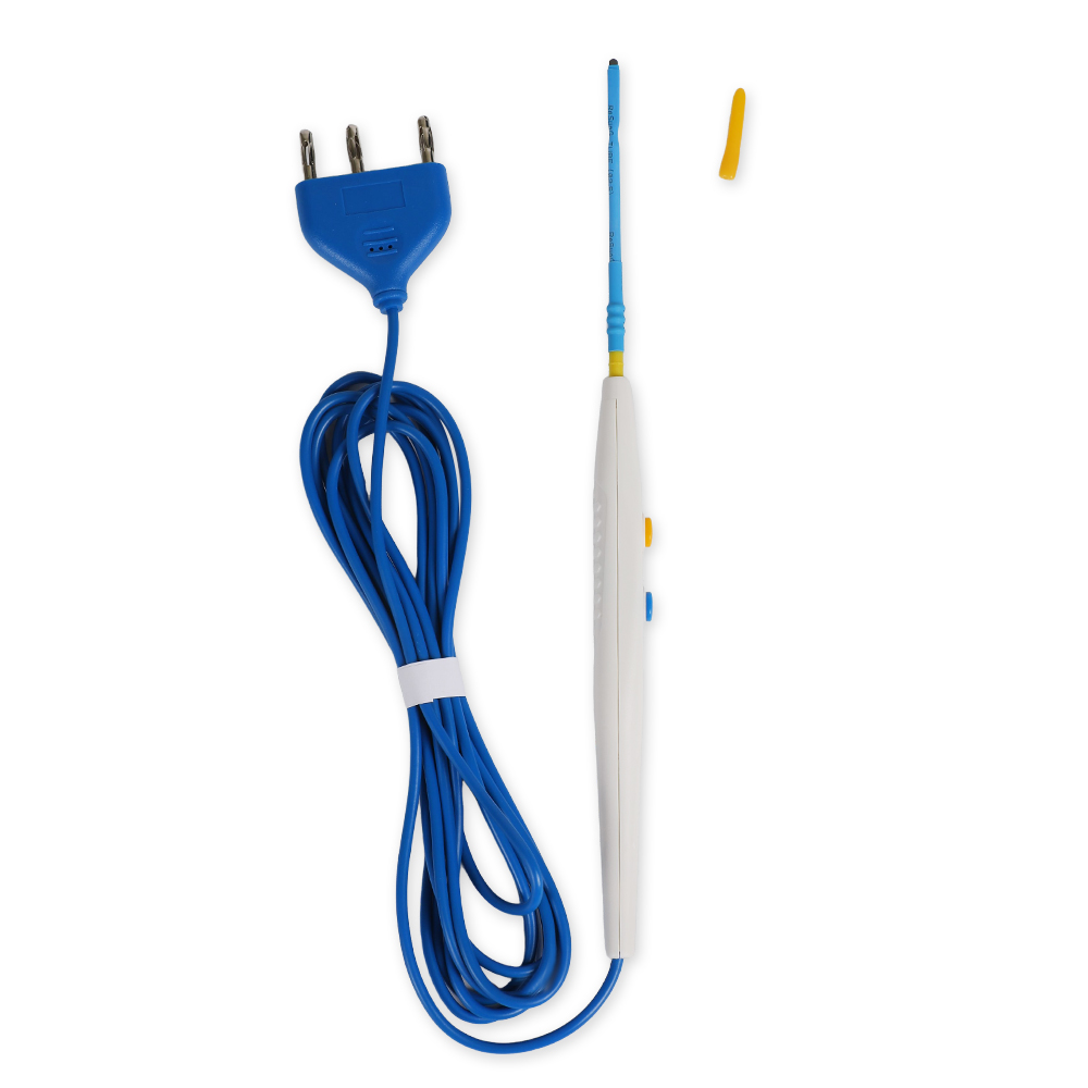 Lápiz de electrodo quirúrgico desechable tipo interruptor manual de acero inoxidable de hoja plana de 110 mm