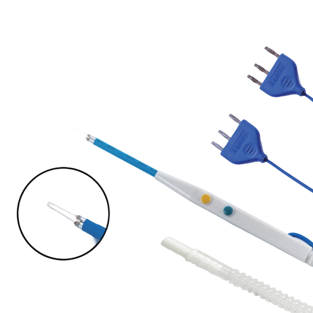 Lápiz de electrodo quirúrgico desechable tipo interruptor manual de acero inoxidable de hoja plana de 200 mm