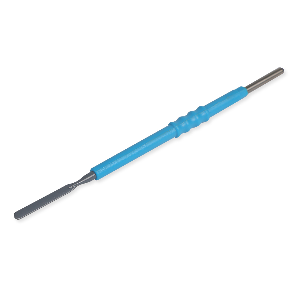 Cuchilla electroquirúrgica de acero inoxidable con revestimiento antiadherente de cabeza plana de 110 mm