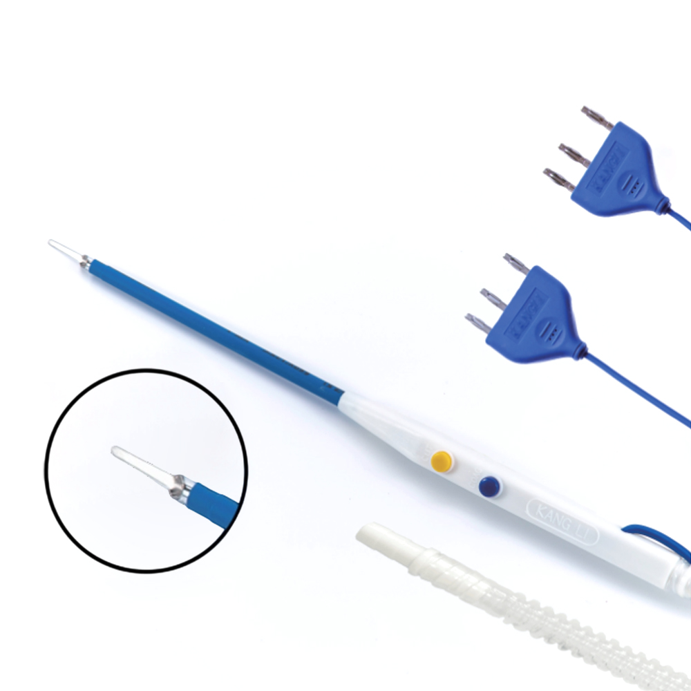 Lápiz de electrodo quirúrgico desechable tipo interruptor manual de acero inoxidable de hoja plana de 250 mm