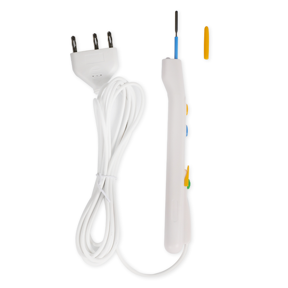 Lápiz Electrocirujano Desechable de Acero Inoxidable, con Longitud Ajustable, Hoja Plana de 180 mm e Iluminación LED Integrada (Tipo Interruptor Manual)