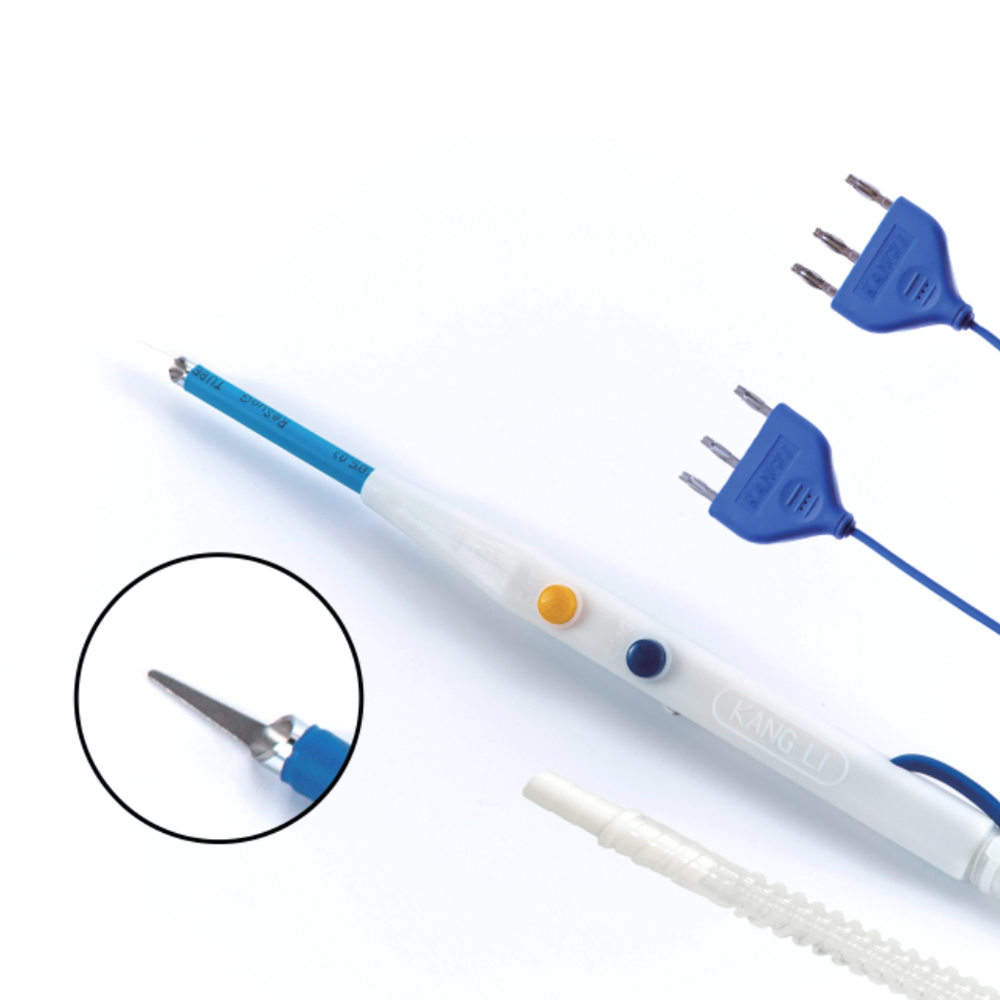 Lápiz de electrodo quirúrgico desechable tipo interruptor manual de acero inoxidable con hoja afilada de 200 mm