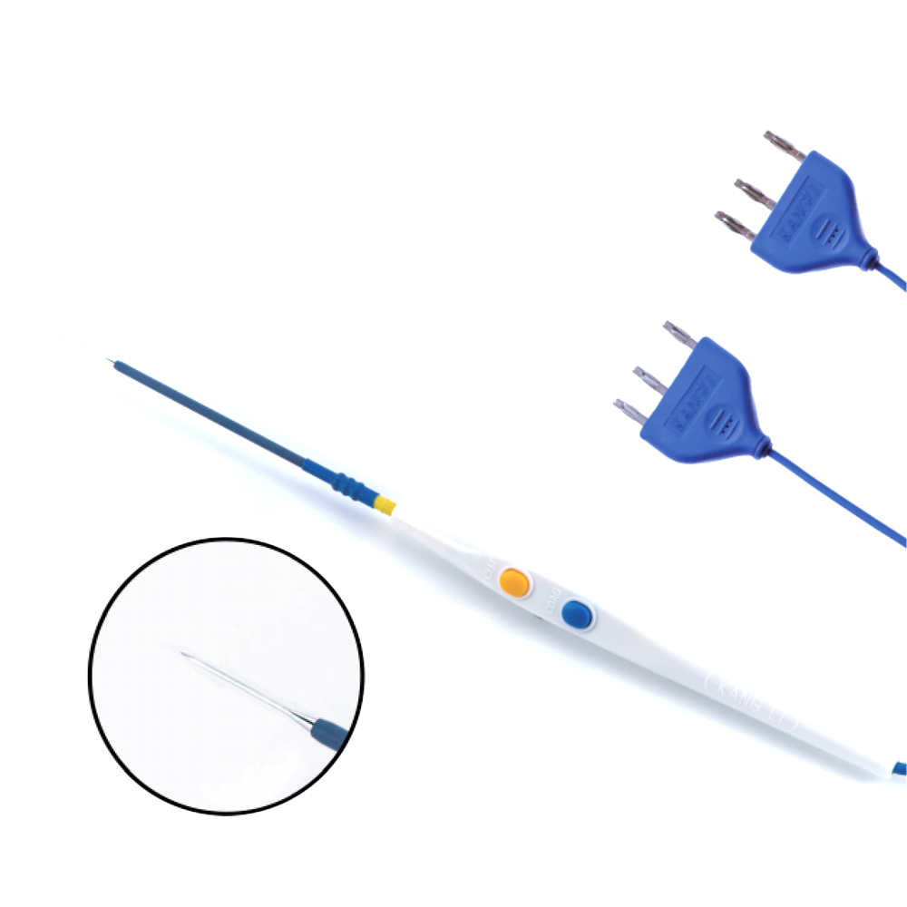Lápiz de electrodo quirúrgico desechable tipo interruptor manual de acero inoxidable con hoja afilada de 140 mm